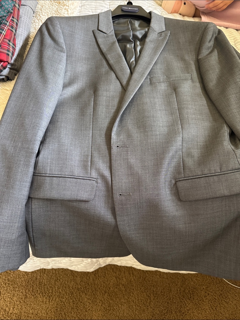 Tommy Hilfiger Men's Gray Two-Button Suit Jacket